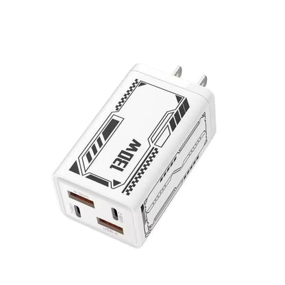 Super Fast 130W USB C Wall Charger, 2-Port PD & 2-Port USB