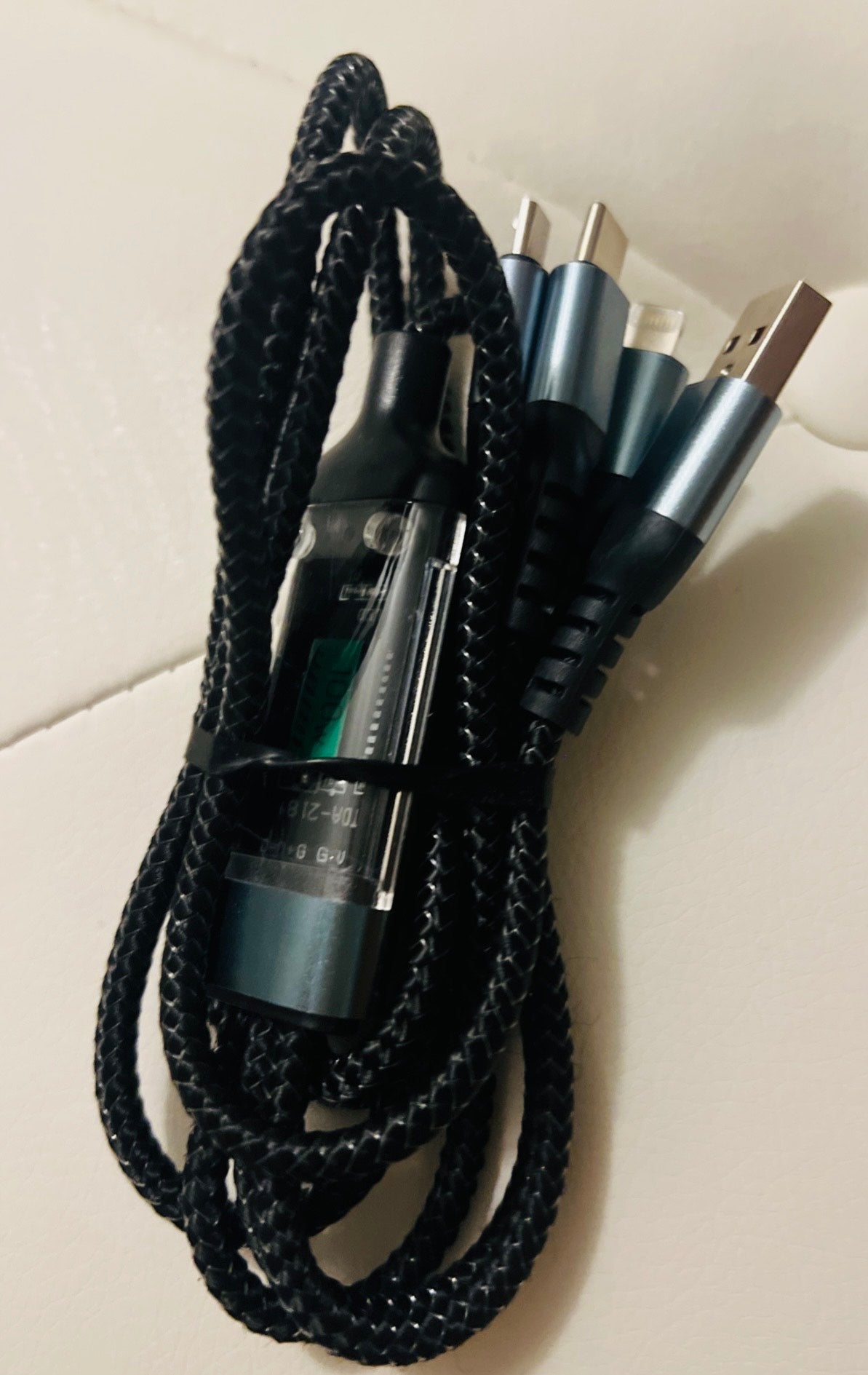 3 in 1 Fast USB Charging Cable Universal Multi Function Cell Phone Charger Cord