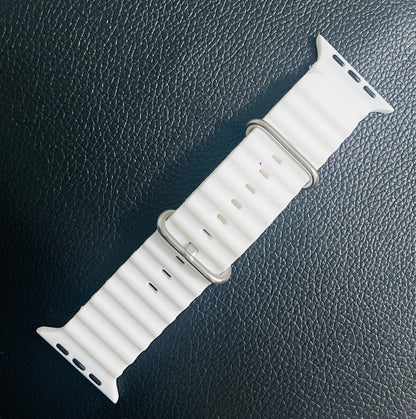 White Silicone Sport Band for Apple Watch — 42/44/45/49mm