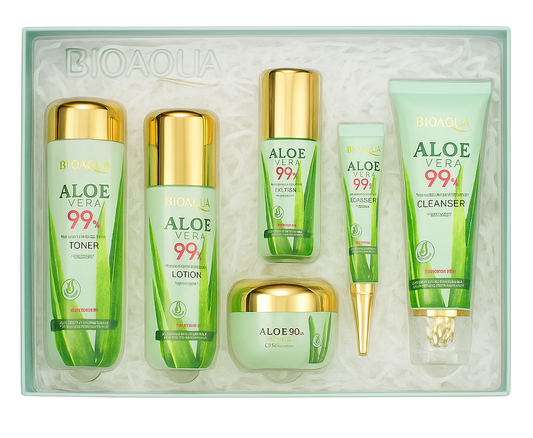 Aloe Vera Hyaluronic Acid Skin Rejuvenation Whitening Moisturizing 6PC Set