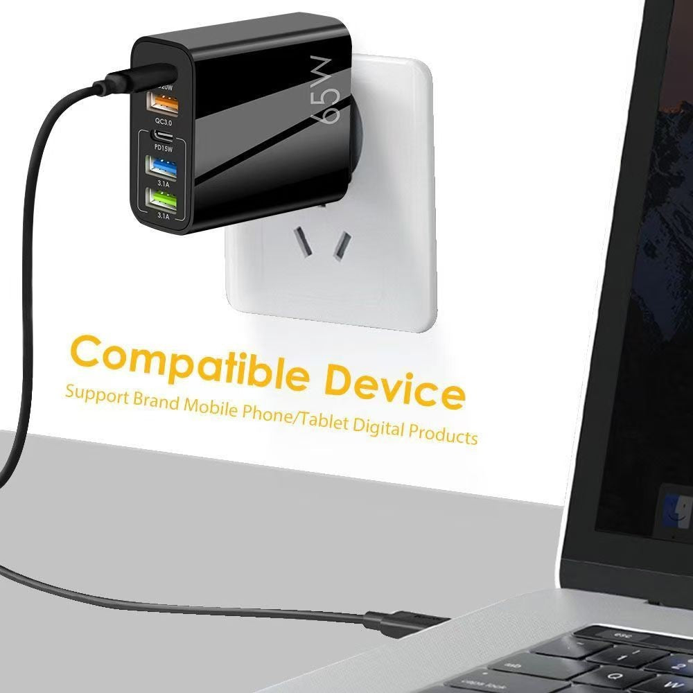65W 3-Port Fast Wall Charger