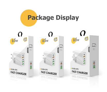 65W 3-Port Fast Wall Charger