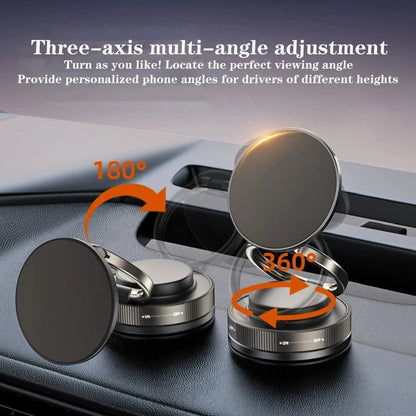 Magnetic Phone Holder for Car Vacuum Suction Cup, 360° Rotation